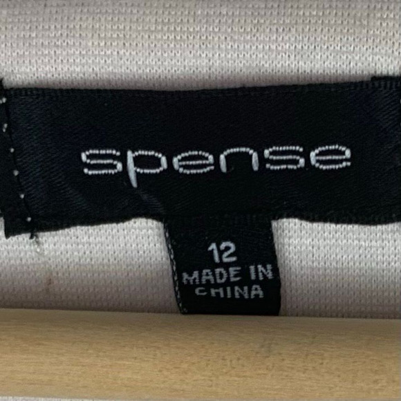 Spence Women’s Sz 12 Tan Polyester Spandex Scoop Neck Sleeveless Shift Dress - Picture 5 of 12